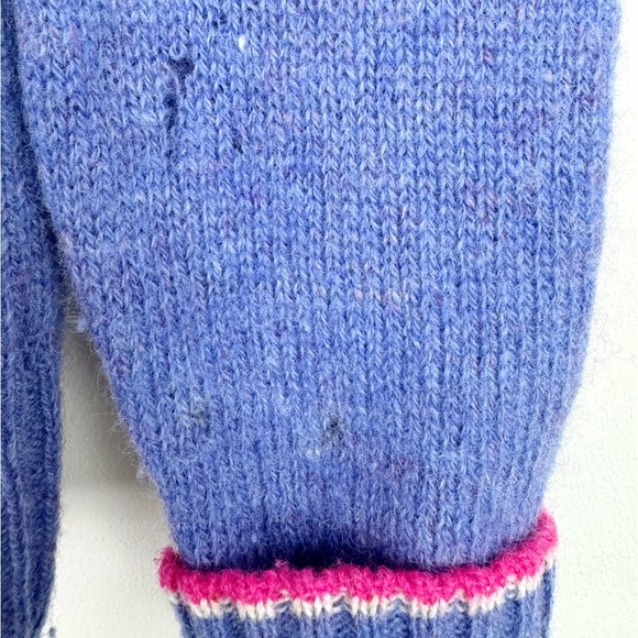 Susan Bristol Vintage Purple Tulip Wool Sweater - Picture 10 of 11